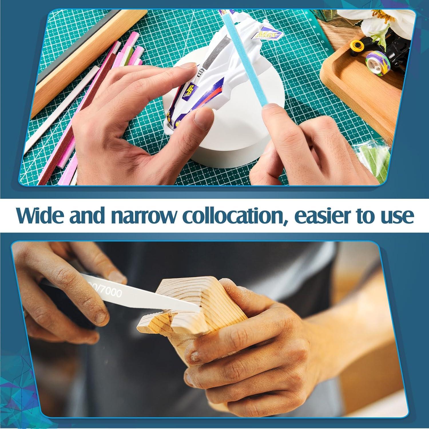 Palitos de Lijado Honoson 70 Pcs Doble Ángulo Grano Alto