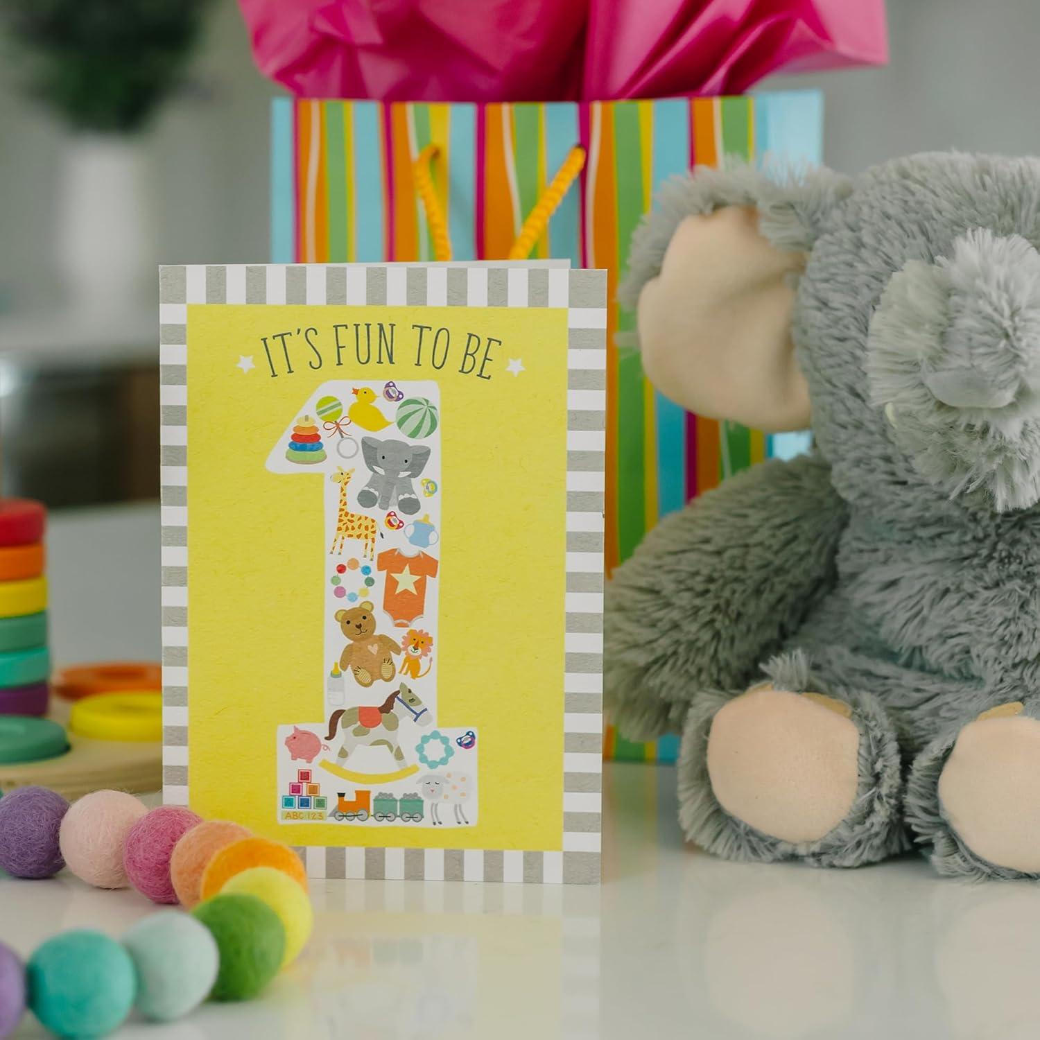 Tarjeta de Cumpleaños 1er Año Tiny Expressions - Diseño Neutral