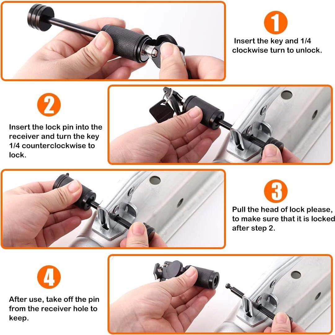 Cerradura de Acoplamiento CZC AUTO 1/4" Diámetro Negra