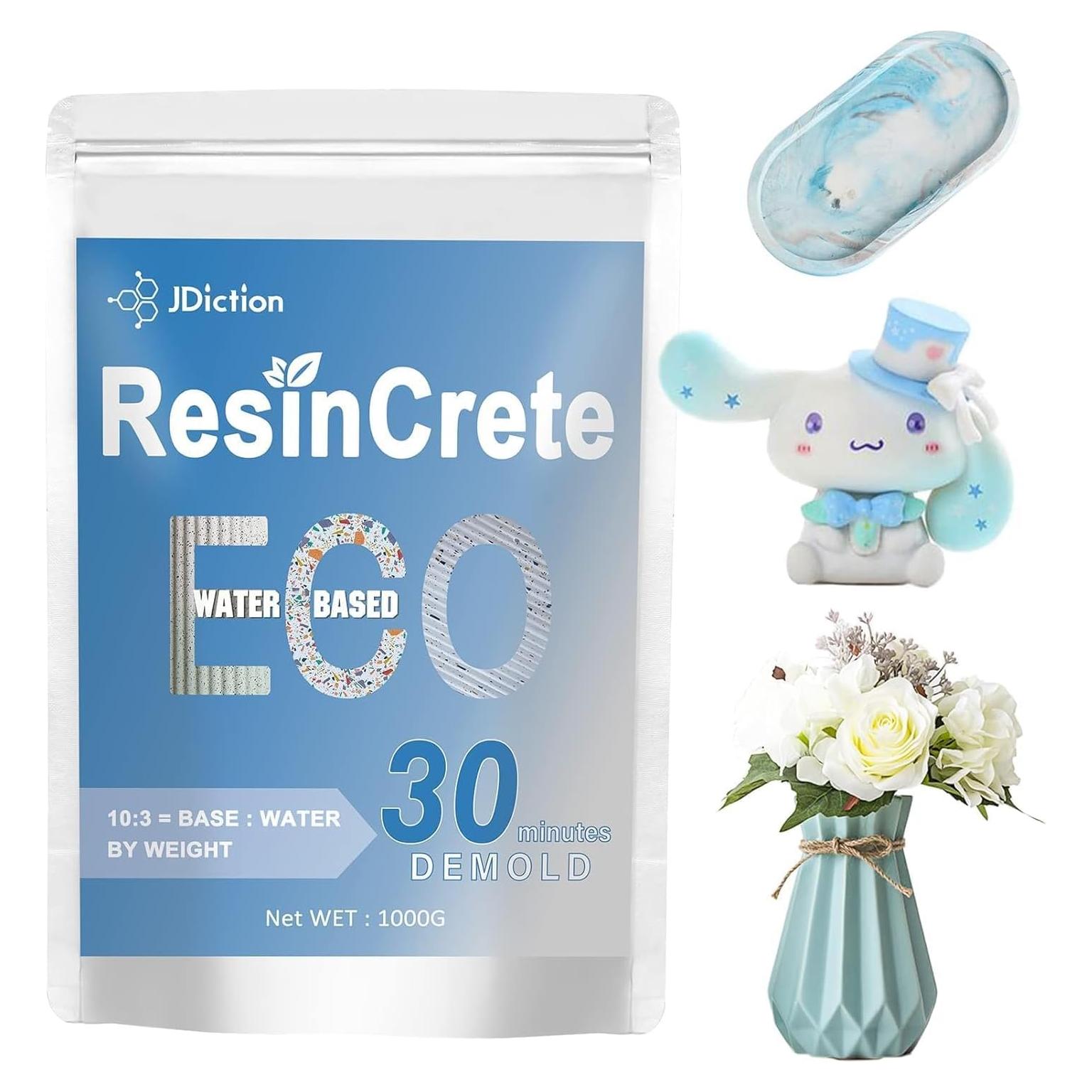 JDiction ResinCrete 1000G - Polvo de Moldeo Ecológico Rápido