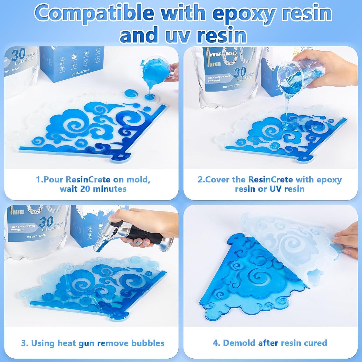 JDiction ResinCrete 1000G - Polvo de Moldeo Ecológico Rápido