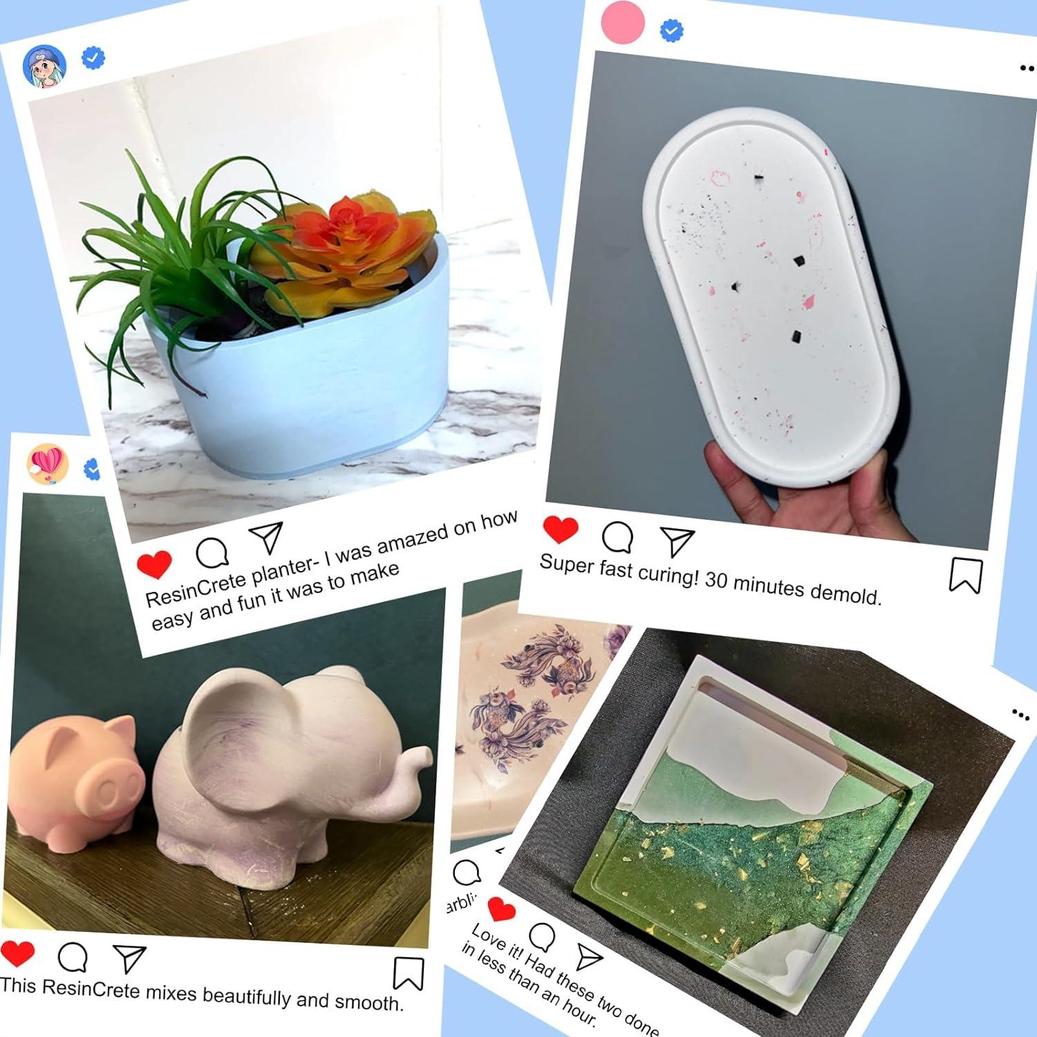 JDiction ResinCrete 1000G - Polvo de Moldeo Ecológico Rápido