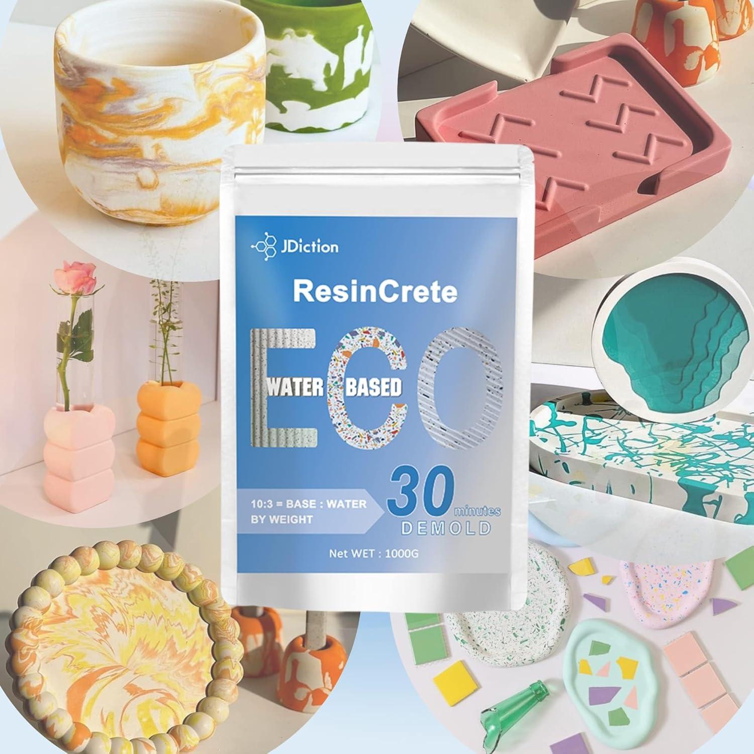 JDiction ResinCrete 1000G - Polvo de Moldeo Ecológico Rápido
