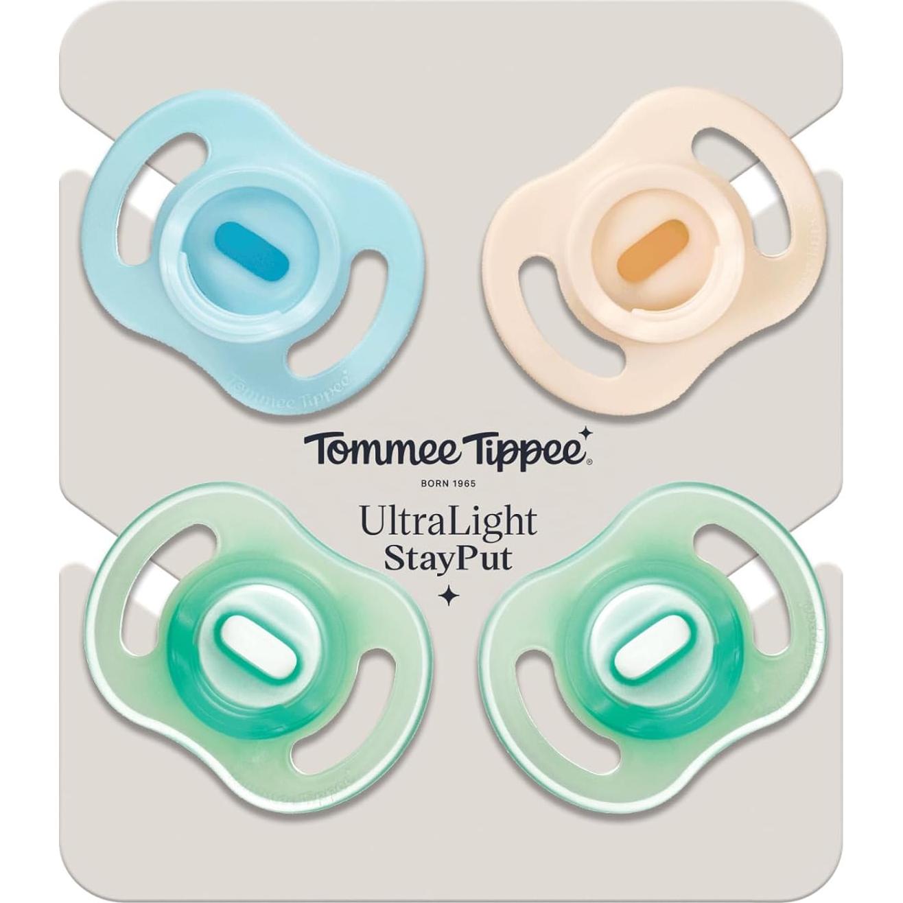 Chupetes Tommee Tippee Ultra-Ligeros 0-6 Meses Paquete de 4