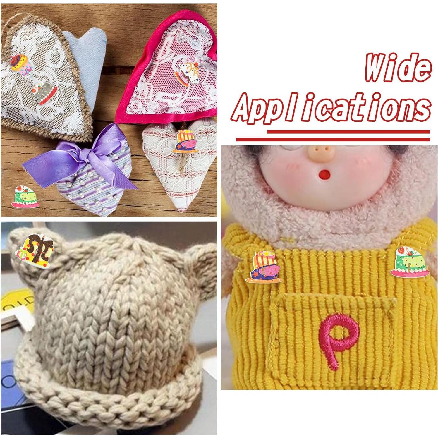 Botones de Madera Natural LiQunSweet 100 Pcs 20-25mm