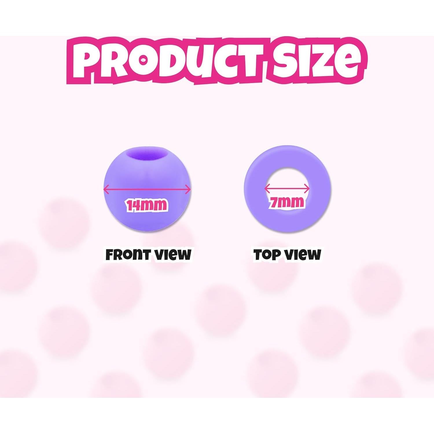 Perlas de Gel de Silicona Beauty Town 14mm con Agujero 7mm