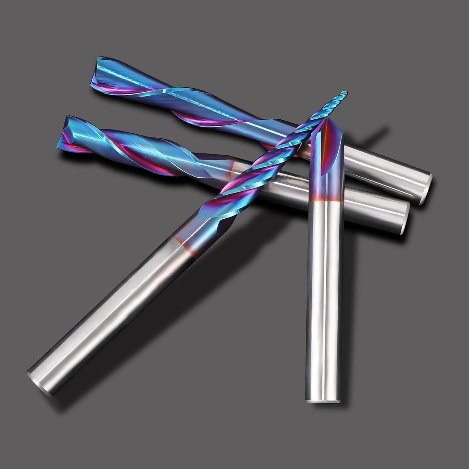 Conjunto de 4 Bits de Router CNC HQMaster 1/4" Carburo Tungsteno