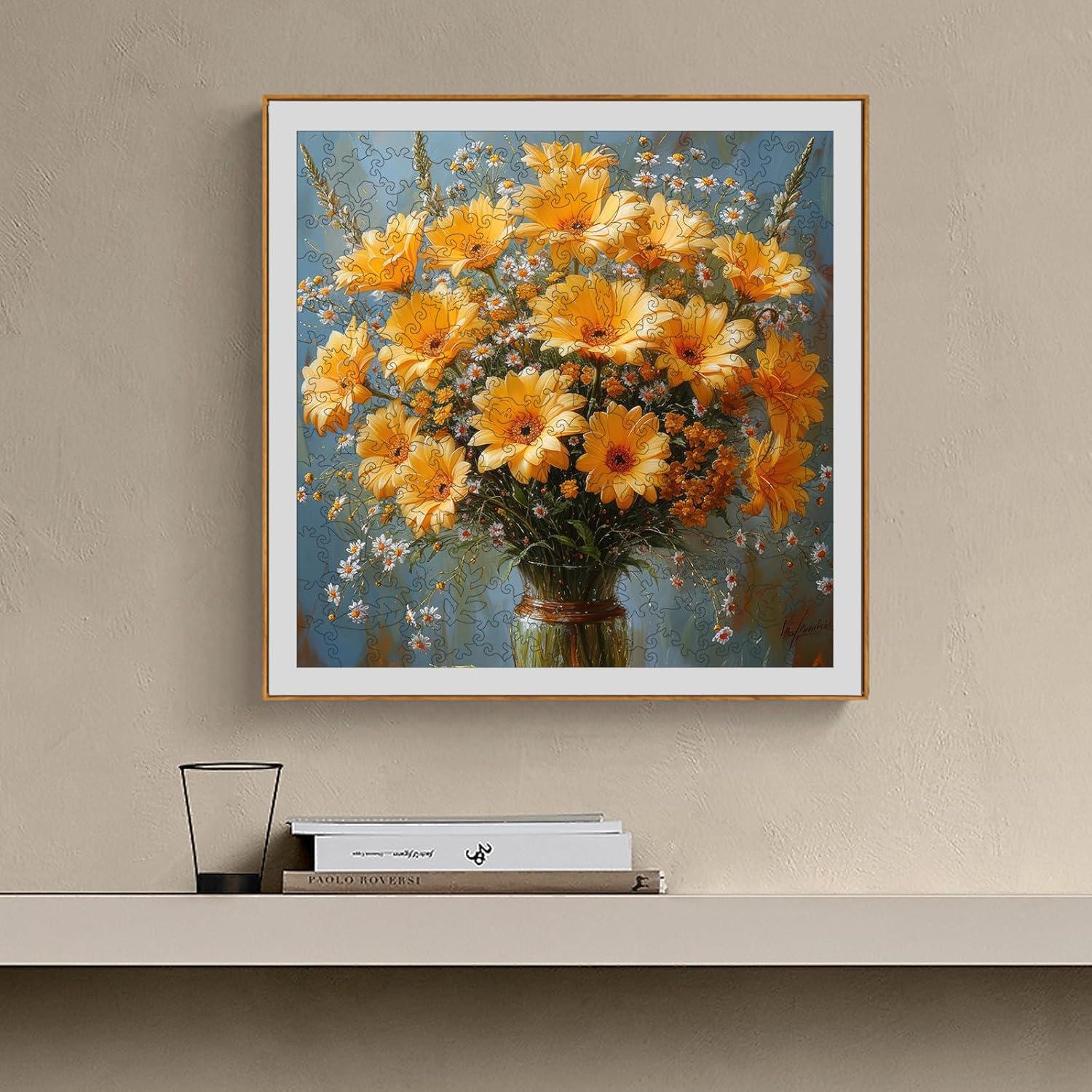 Rompecabezas de Madera Crisantemo 200 Piezas Jiroinlly 28.4 cm