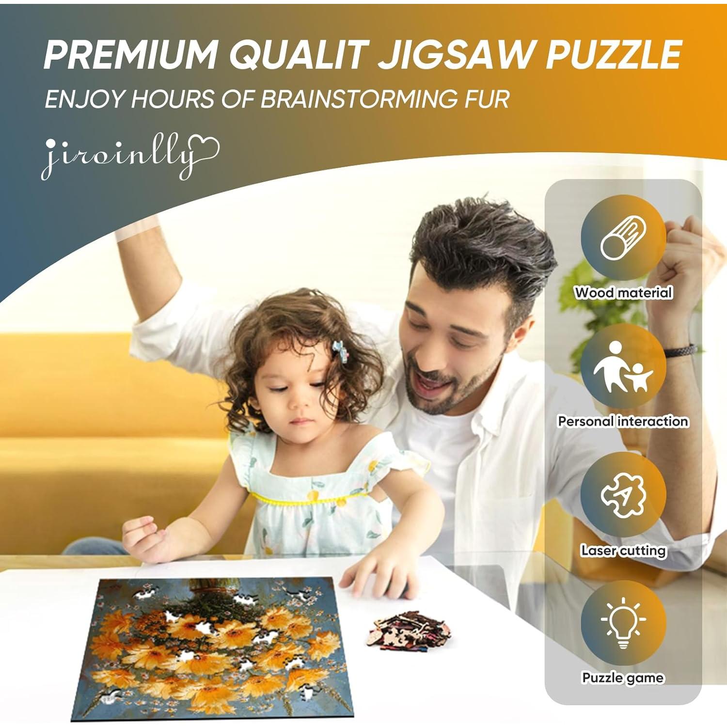 Rompecabezas de Madera Crisantemo 200 Piezas Jiroinlly 28.4 cm