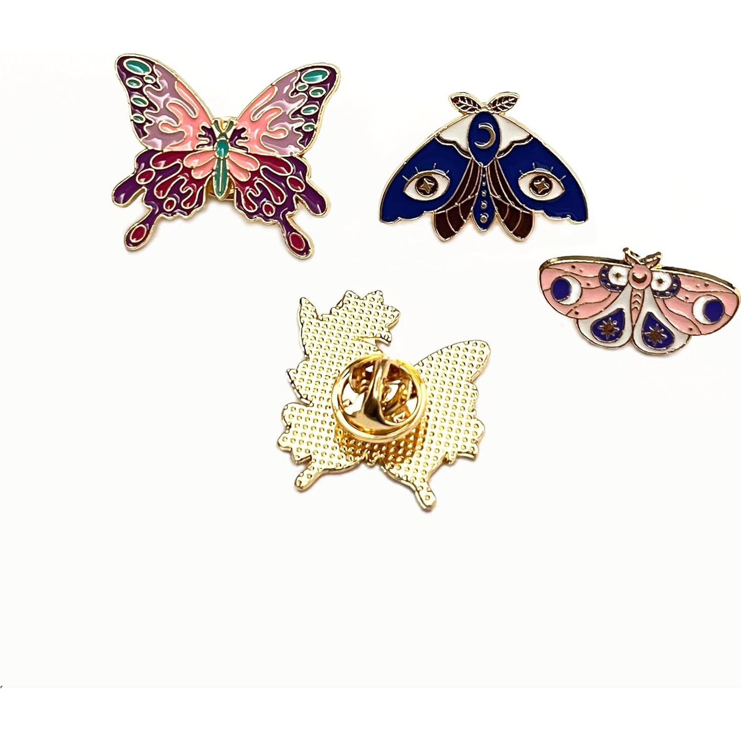 Conjunto de Pines de Esmalte Lindos 8 Piezas para Ropa y Mochilas