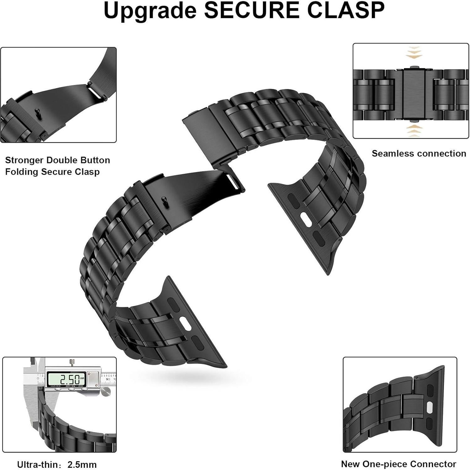 Correa de Acero Inoxidable MioHHR para Apple Watch 38/40 mm