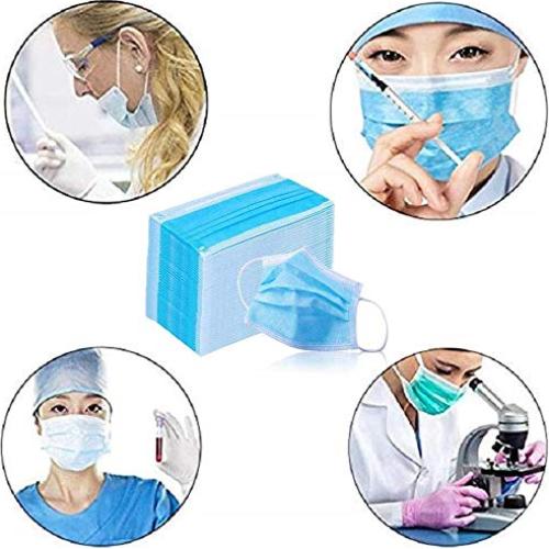 Mascarillas Desechables PQS 3 Capas Hipoalergénicas 50 Unidades