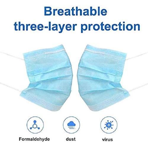 Mascarillas Desechables PQS 3 Capas Hipoalergénicas 50 Unidades