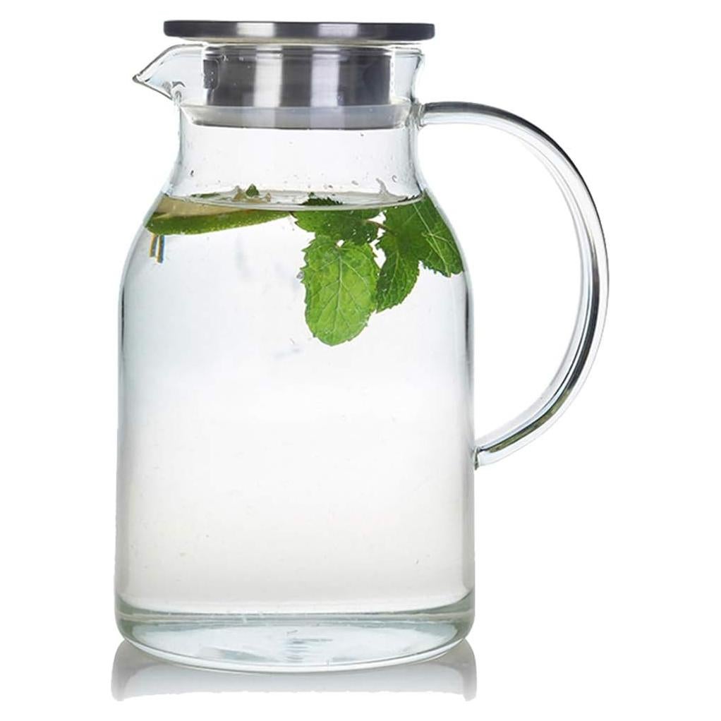 Jarra de vidrio Karafu 68Oz resistente al calor con tapa