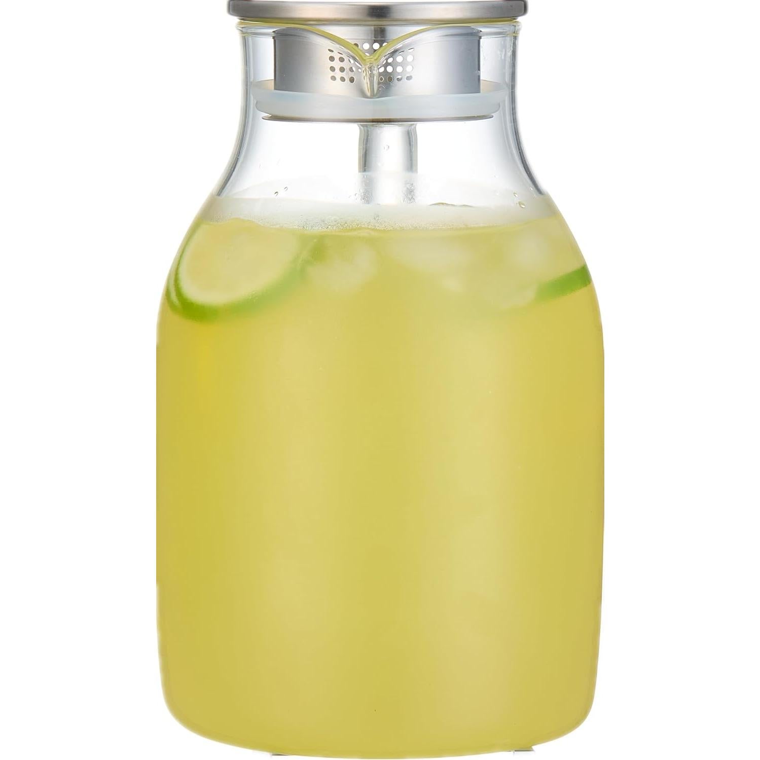 Jarra de vidrio Karafu 68Oz resistente al calor con tapa