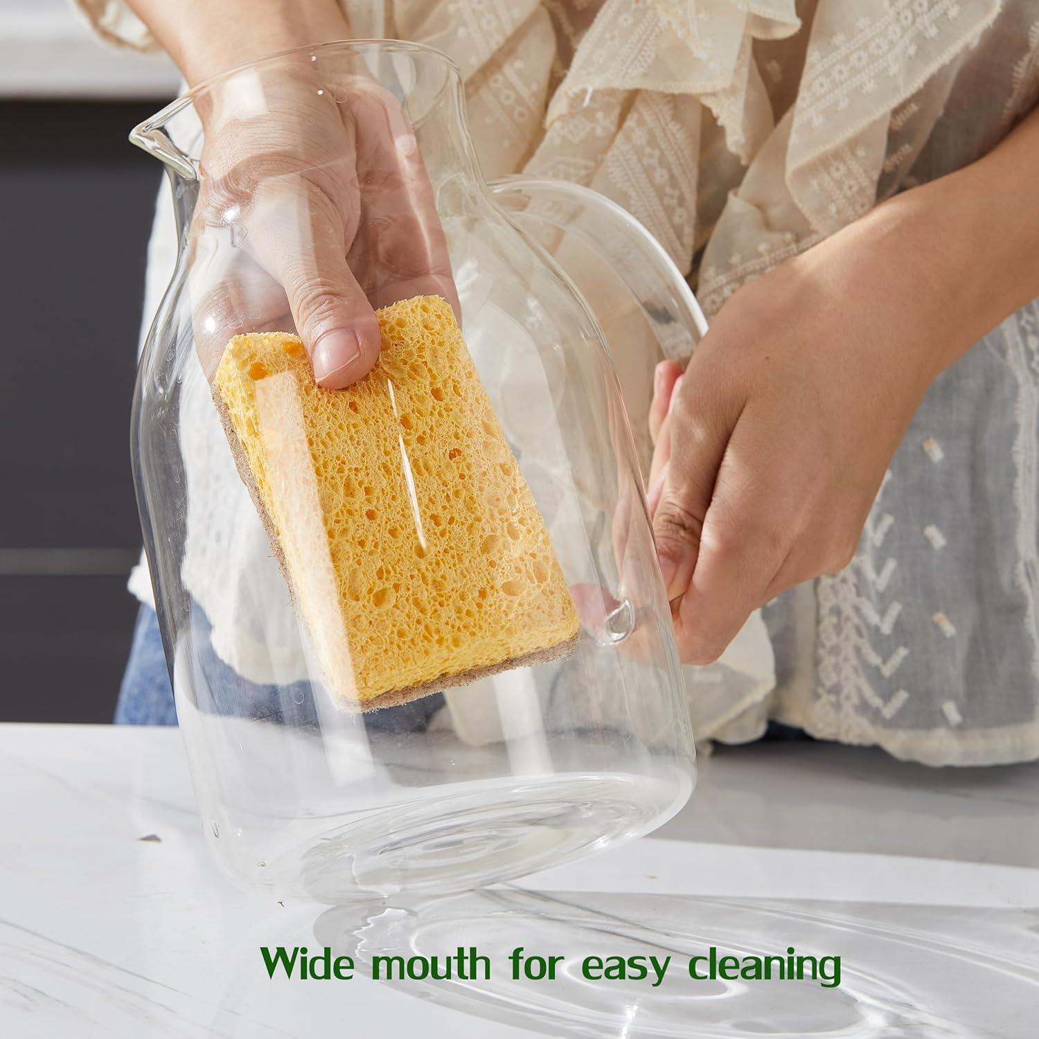 Jarra de vidrio Karafu 68Oz resistente al calor con tapa