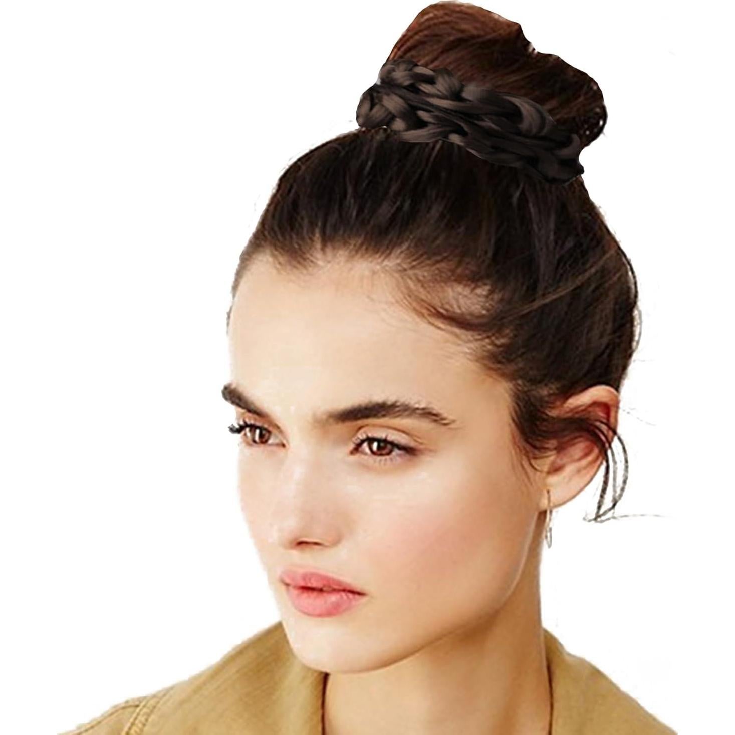 Cintas elásticas trenzadas para pelucas Denlydom - Negro y Marrón