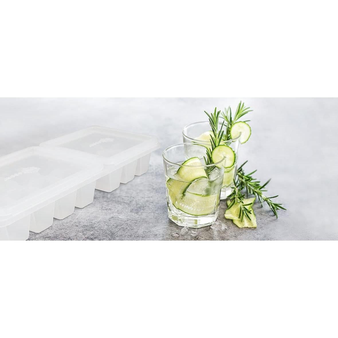 Bandeja de Hielo myTopper con 2 Tapas - 14 Cubos, Apta Lavavajillas