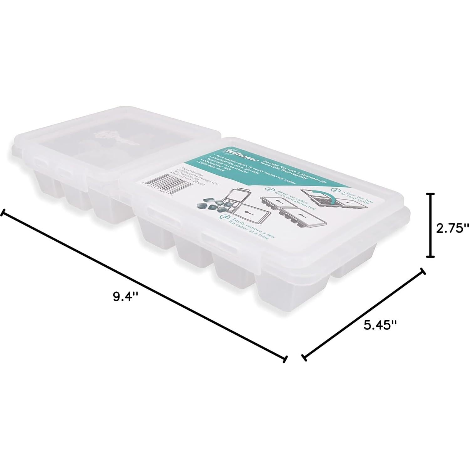 Bandeja de Hielo myTopper con 2 Tapas - 14 Cubos, Apta Lavavajillas