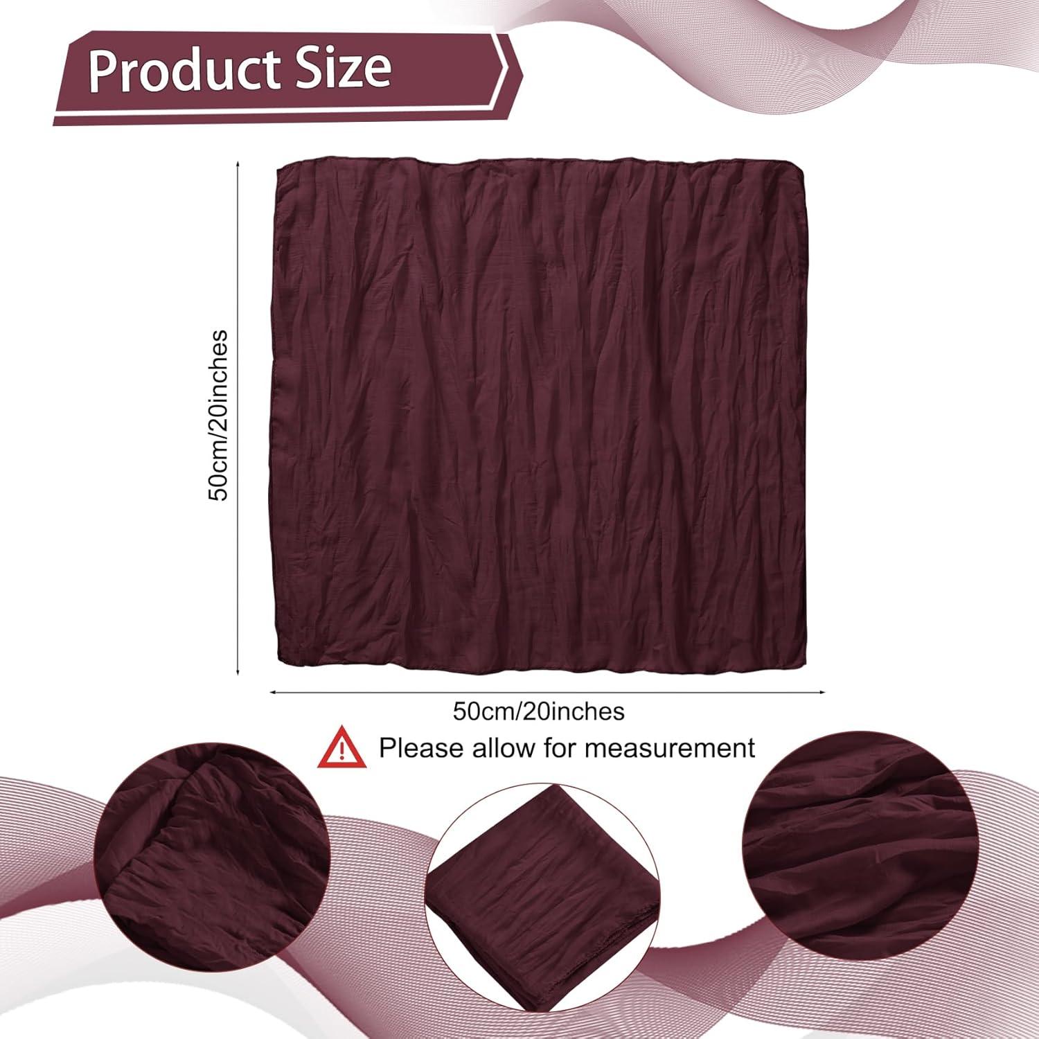 Servilletas de Gasa LZY Burdeos 50x50 cm - Paquete de 60 Piezas