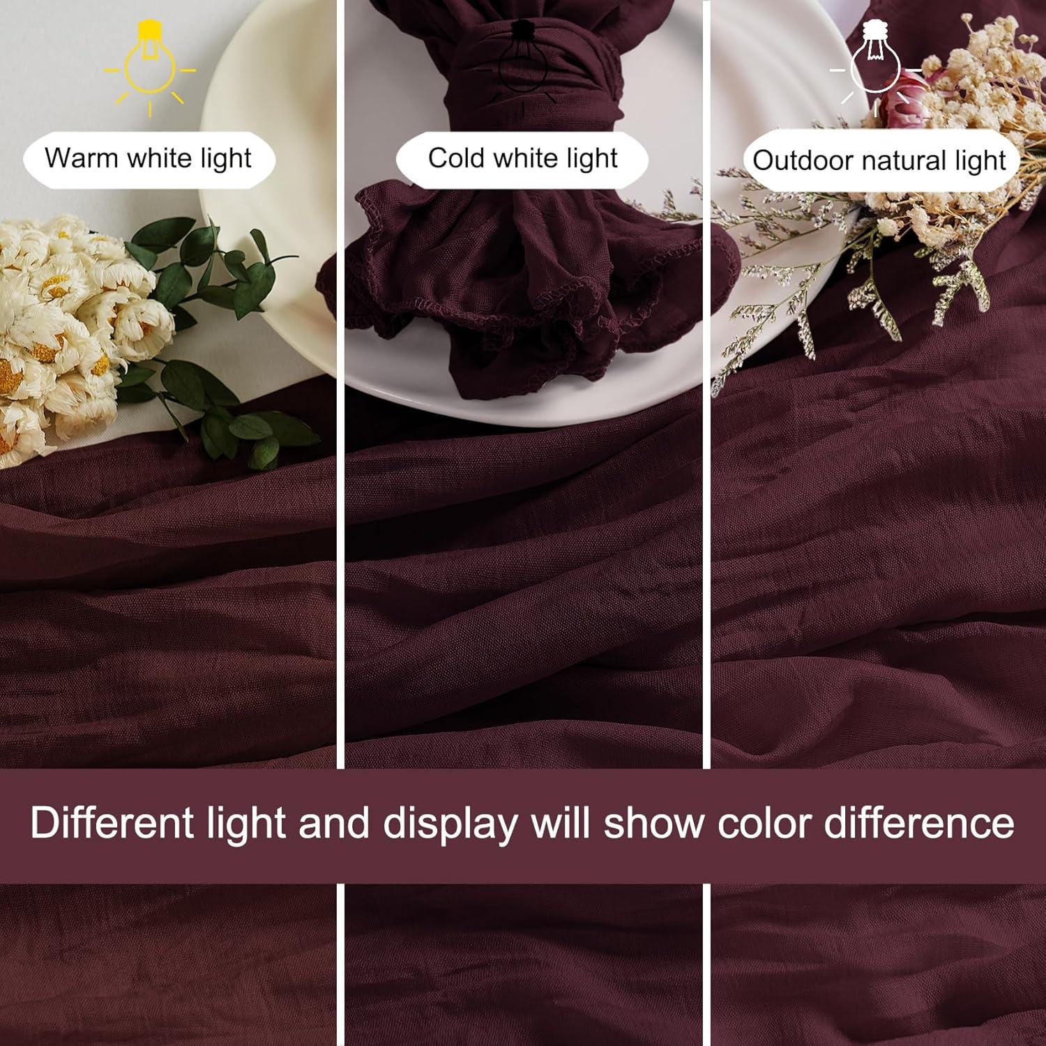 Servilletas de Gasa LZY Burdeos 50x50 cm - Paquete de 60 Piezas