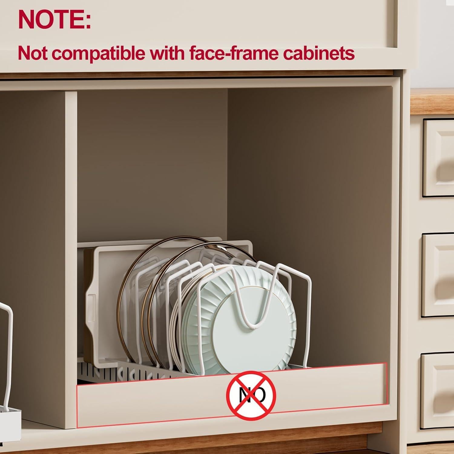 Organizador de Ollas y Sartenes GoMaihe Extraíble Negro 1 Paquete