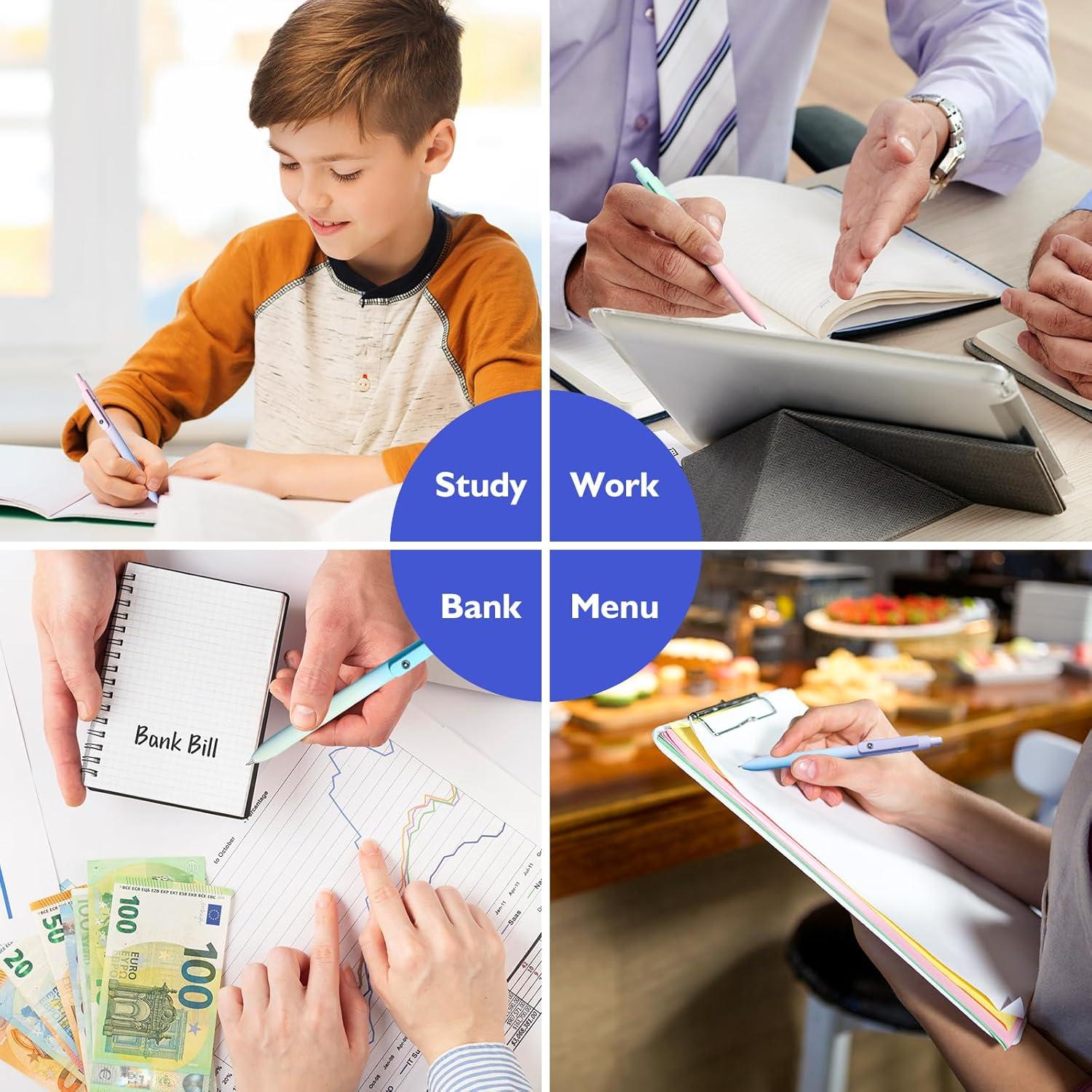 Bolígrafos de Gel Vanhench 10Pcs Gradiente 0.7mm Tinta Negra