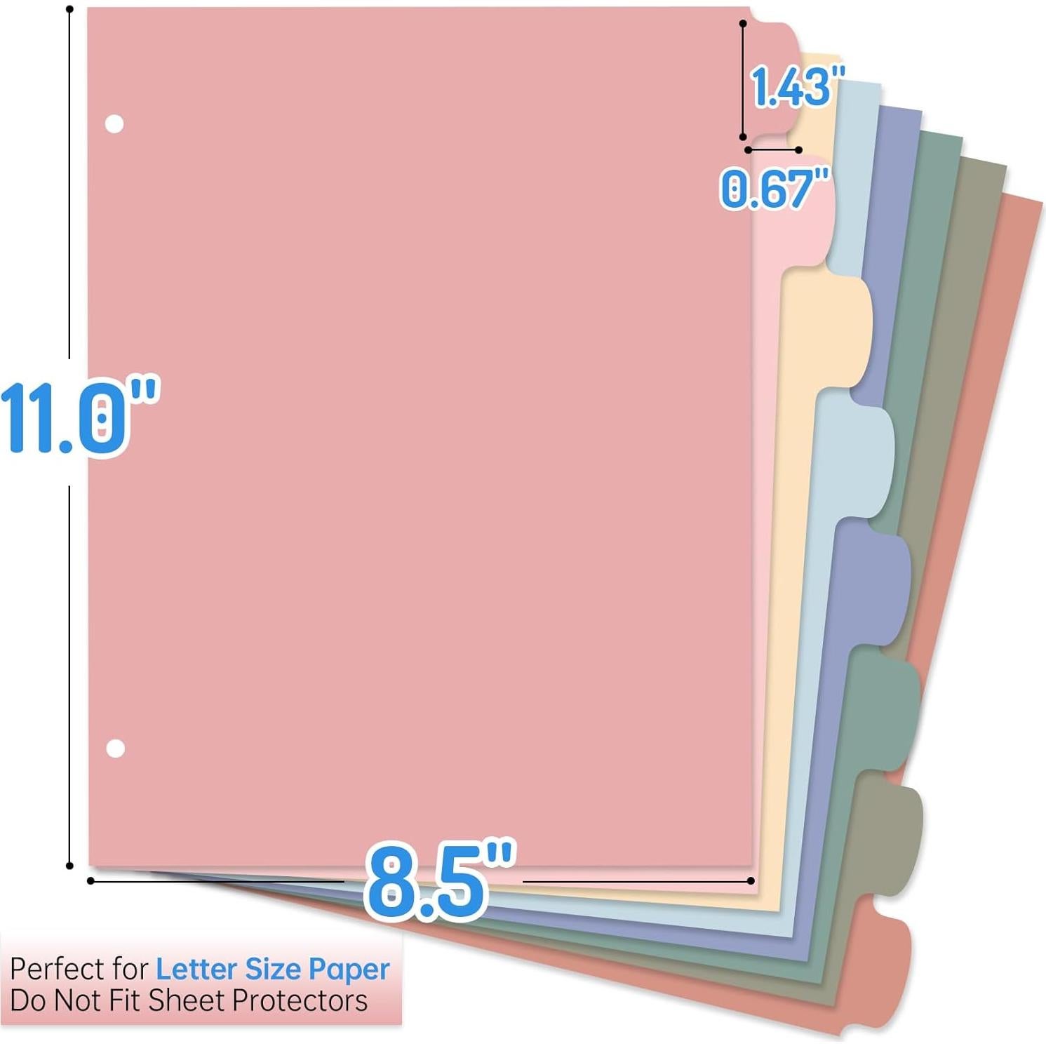Divisores de Carpeta Forvencer 8 Pestañas Escribibles 3 Anillas