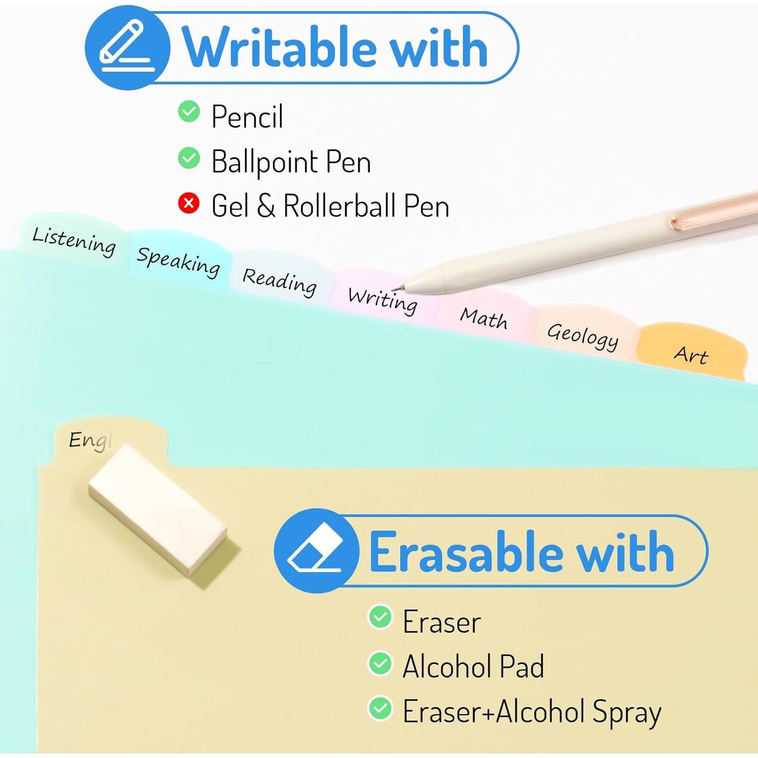 Divisores de Carpeta Forvencer 8 Pestañas Escribibles 3 Anillas