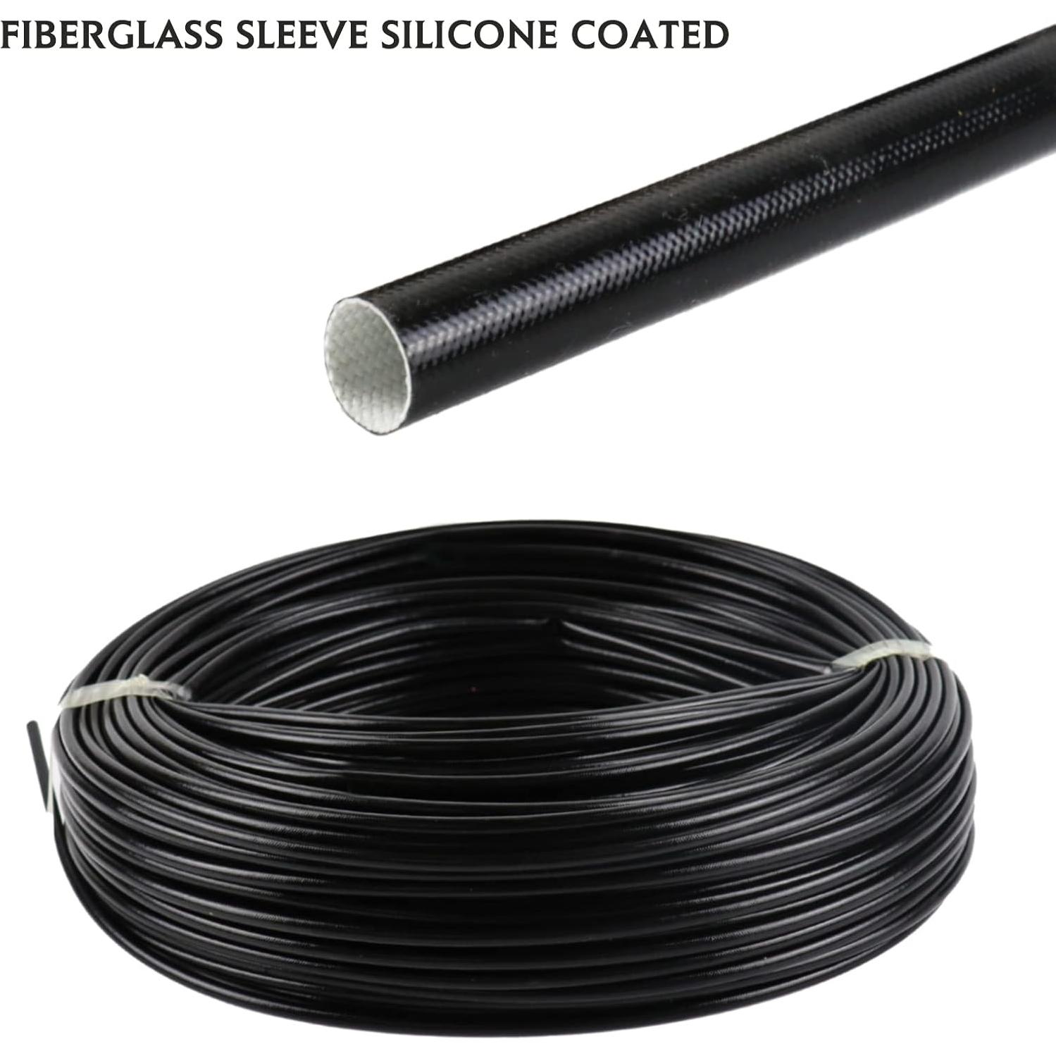 Manga de Fibra de Vidrio y Silicona 3/4" - 2.74m Aislante Térmico