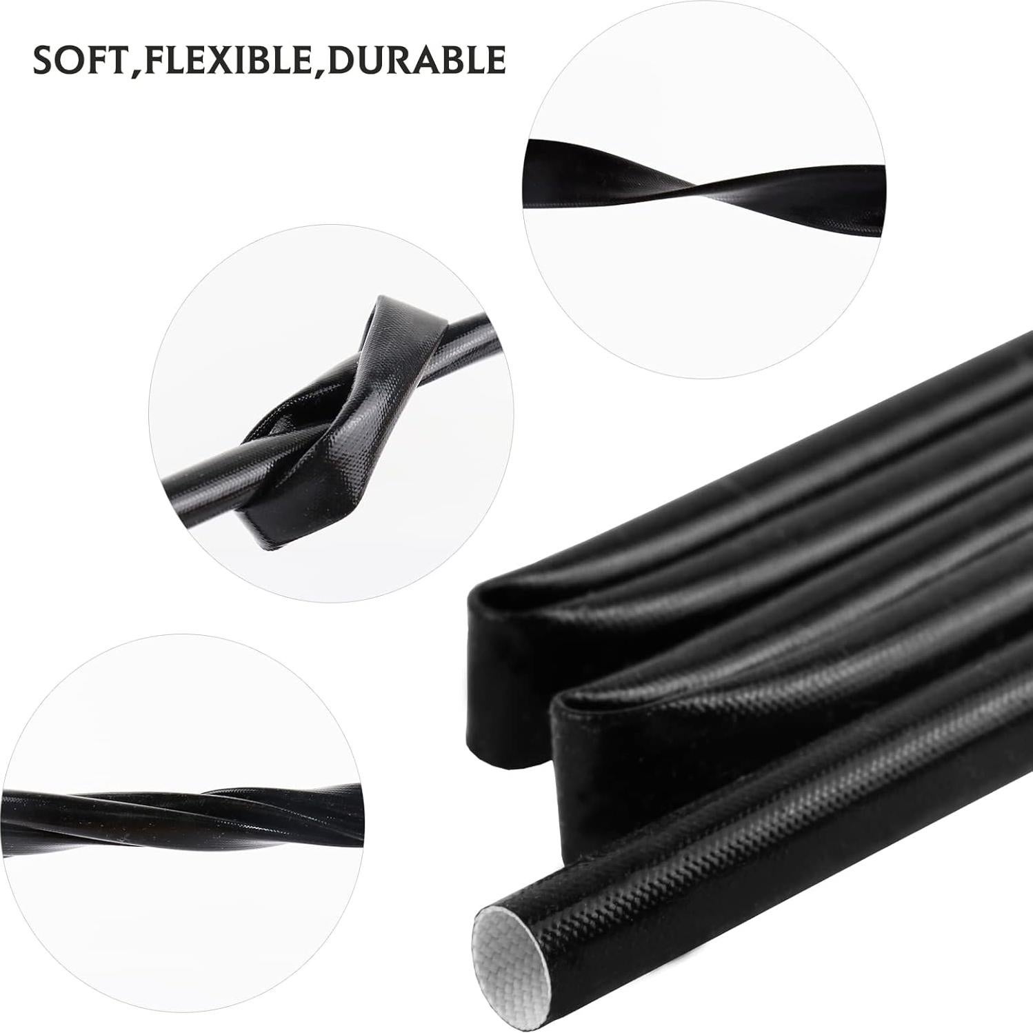 Manga de Fibra de Vidrio y Silicona 3/4" - 2.74m Aislante Térmico