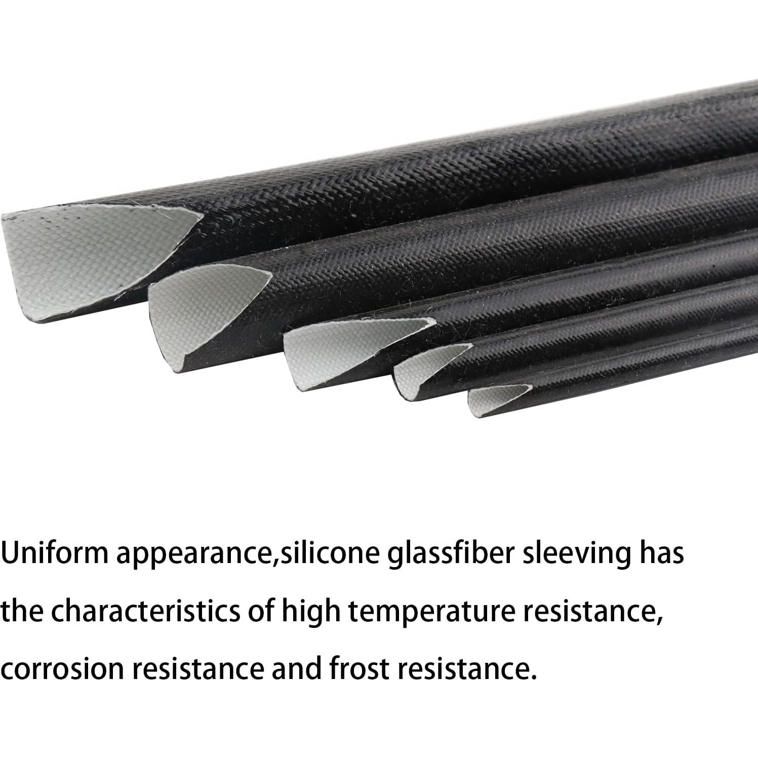 Manga de Fibra de Vidrio y Silicona 3/4" - 2.74m Aislante Térmico