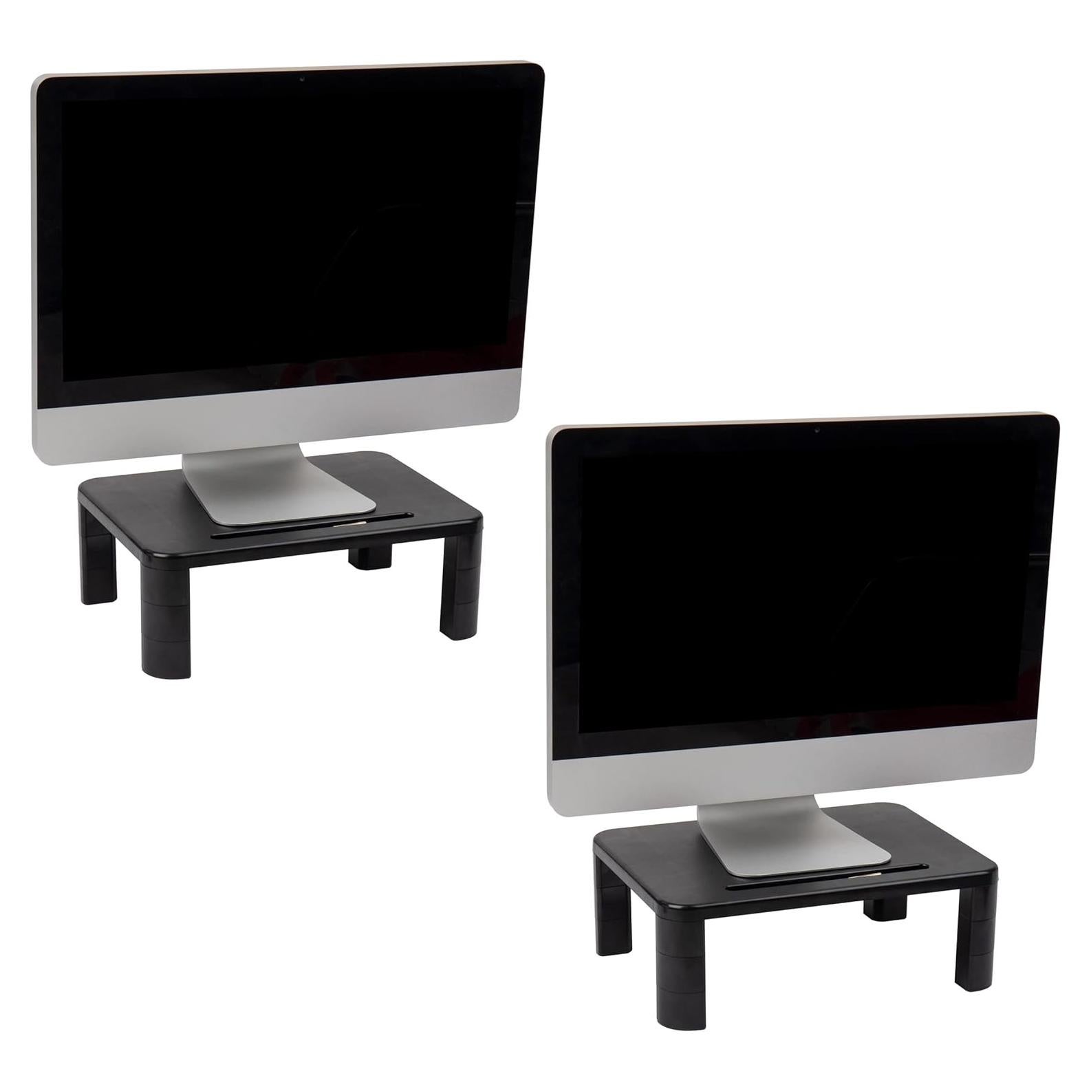 Soporte para Monitor Ajustable Mind Reader Set de 2 Negro