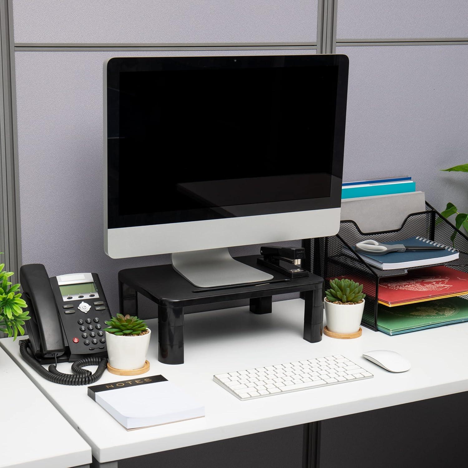 Soporte para Monitor Ajustable Mind Reader Set de 2 Negro