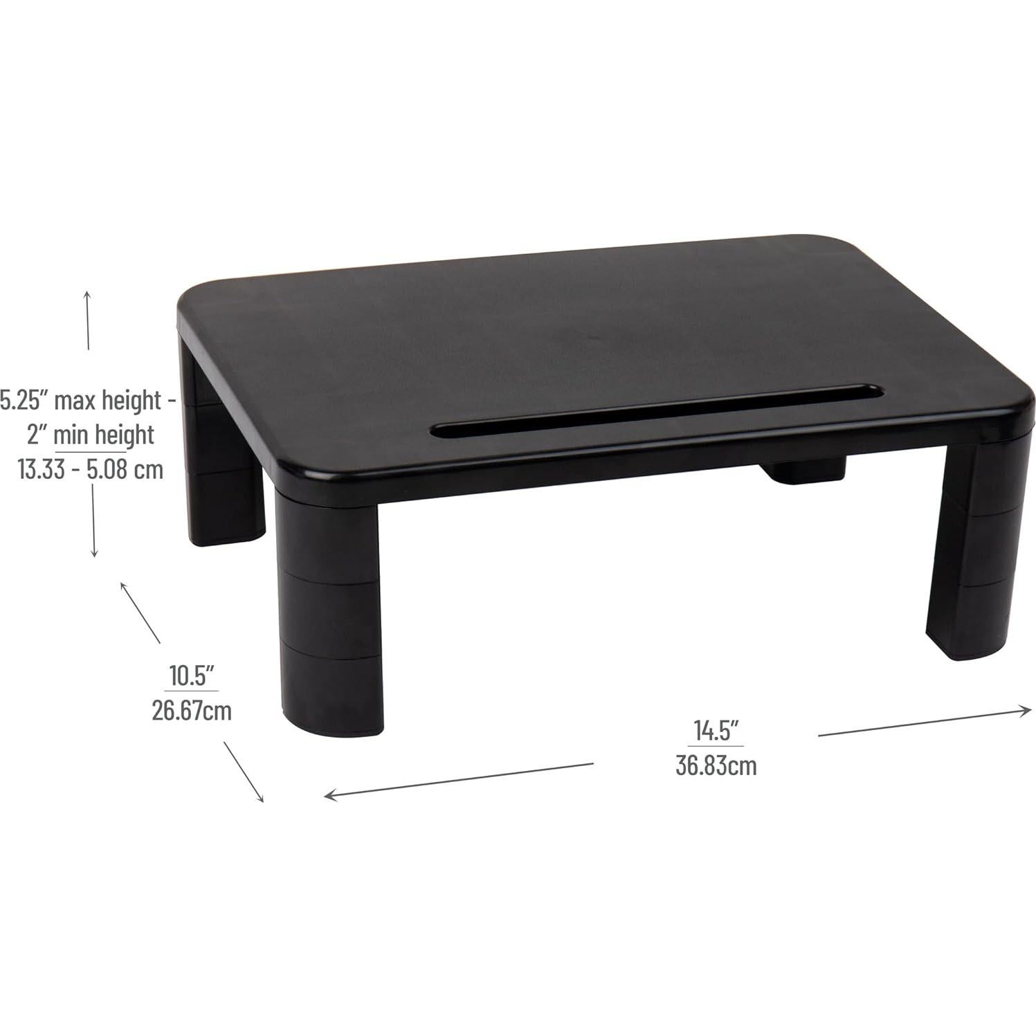 Soporte para Monitor Ajustable Mind Reader Set de 2 Negro