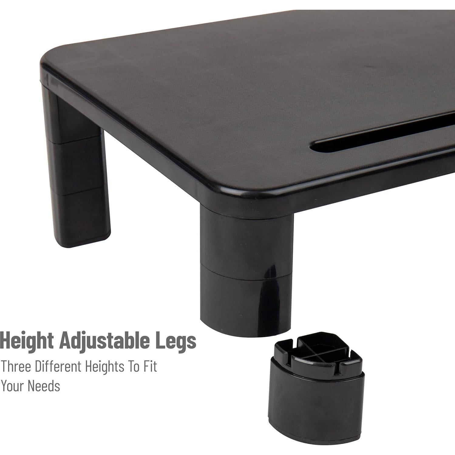 Soporte para Monitor Ajustable Mind Reader Set de 2 Negro