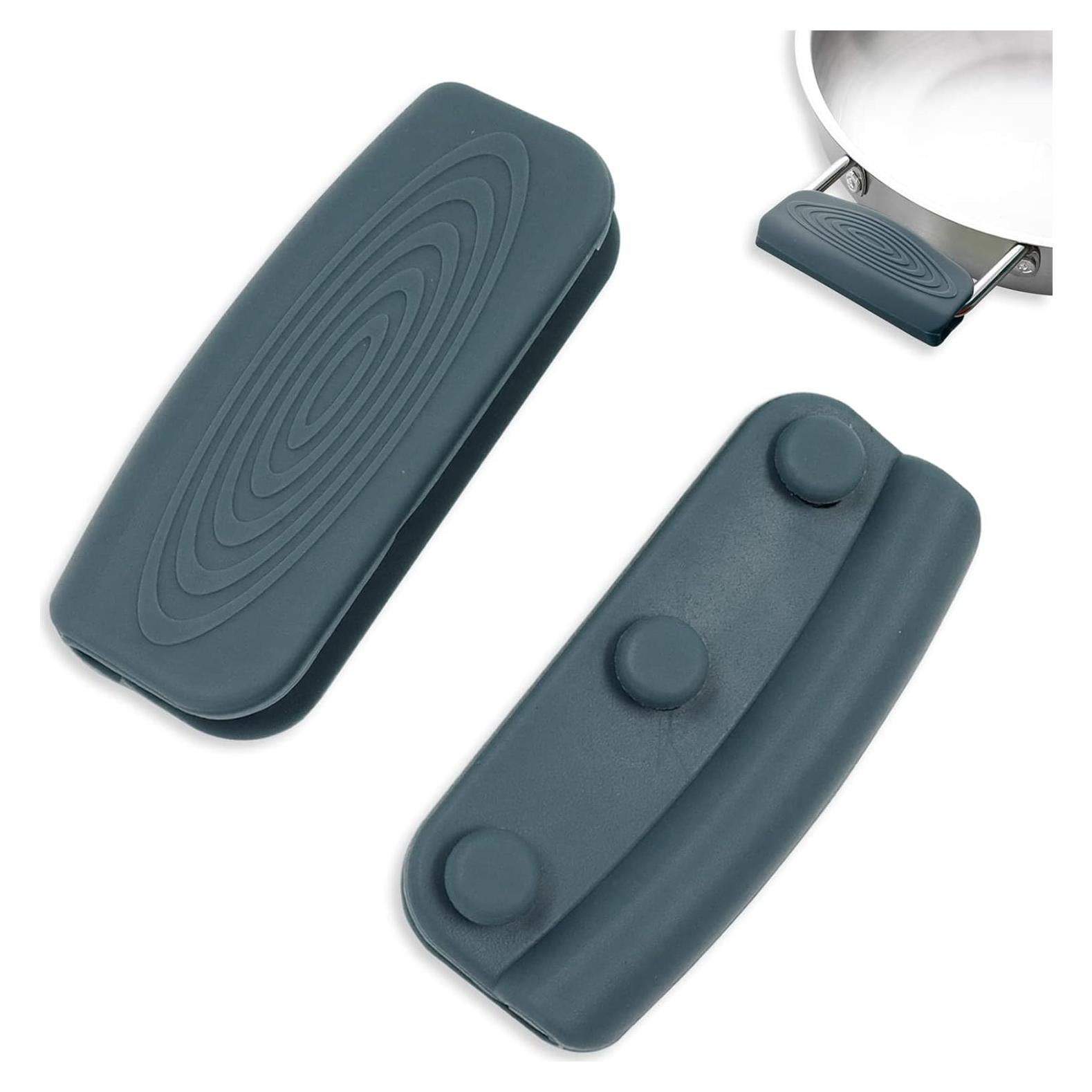 Cubiertas de Mango de Olla de Silicona BangBoom 2 Piezas Gris