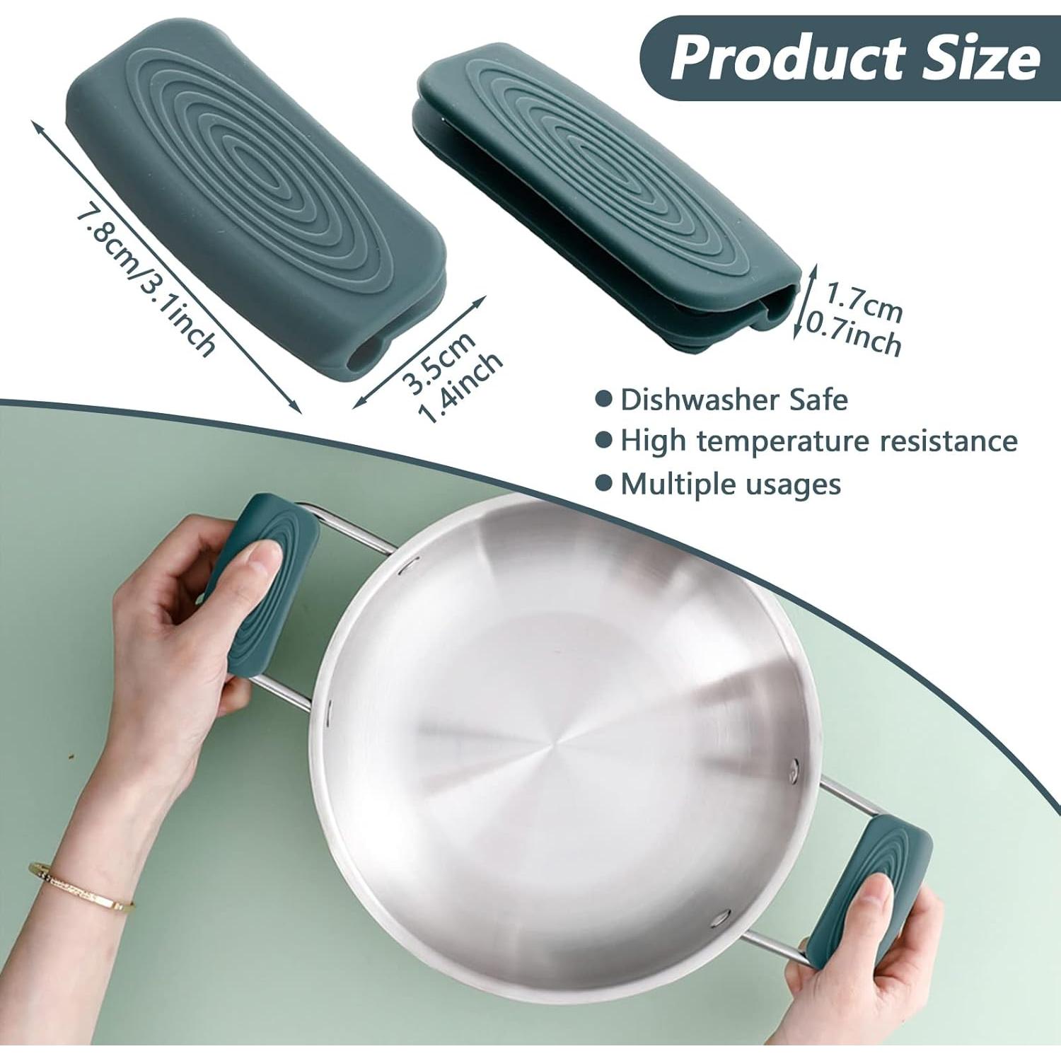 Cubiertas de Mango de Olla de Silicona BangBoom 2 Piezas Gris