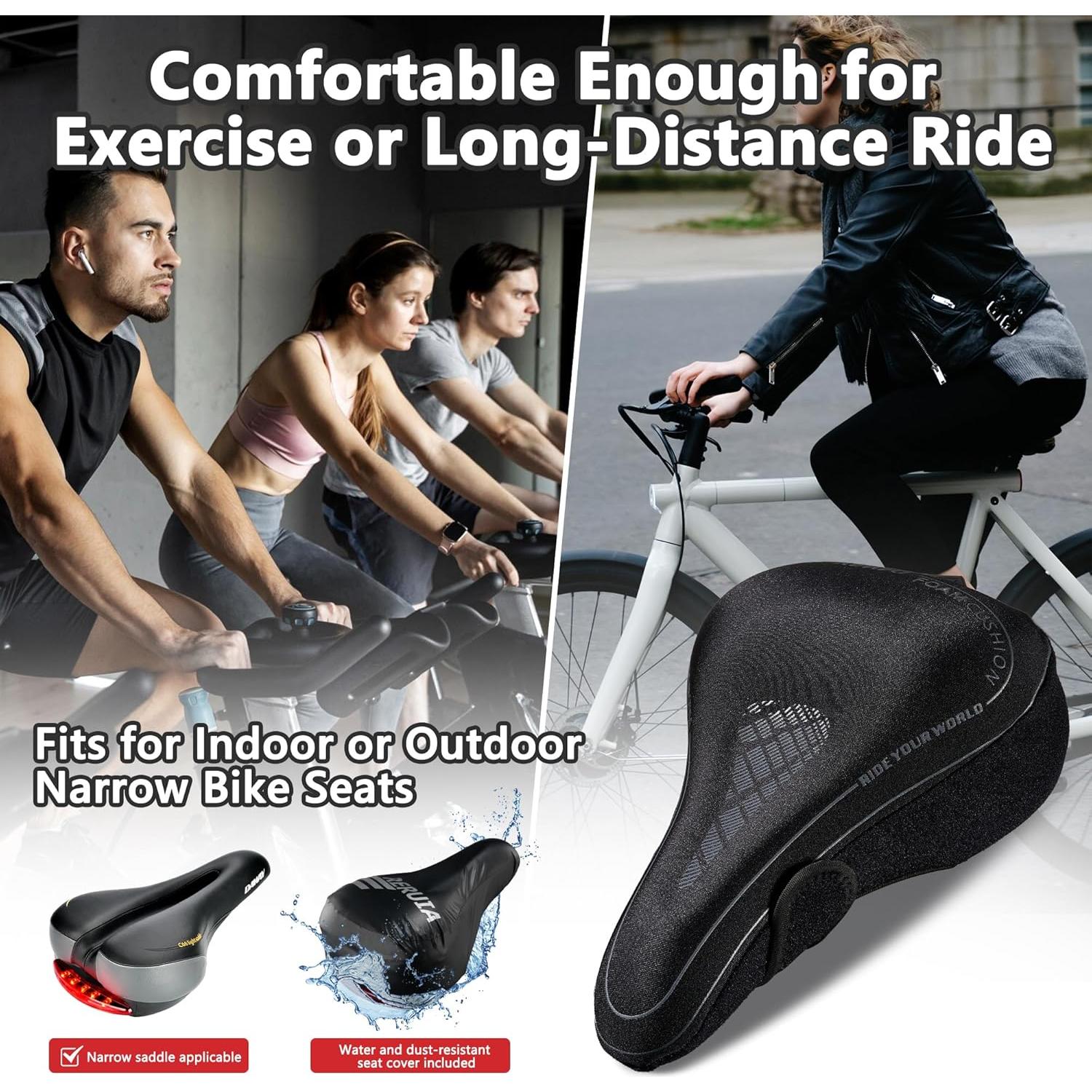 Funda de Asiento de Bicicleta DAWAY C7 - Acolchado de Espuma de Memoria