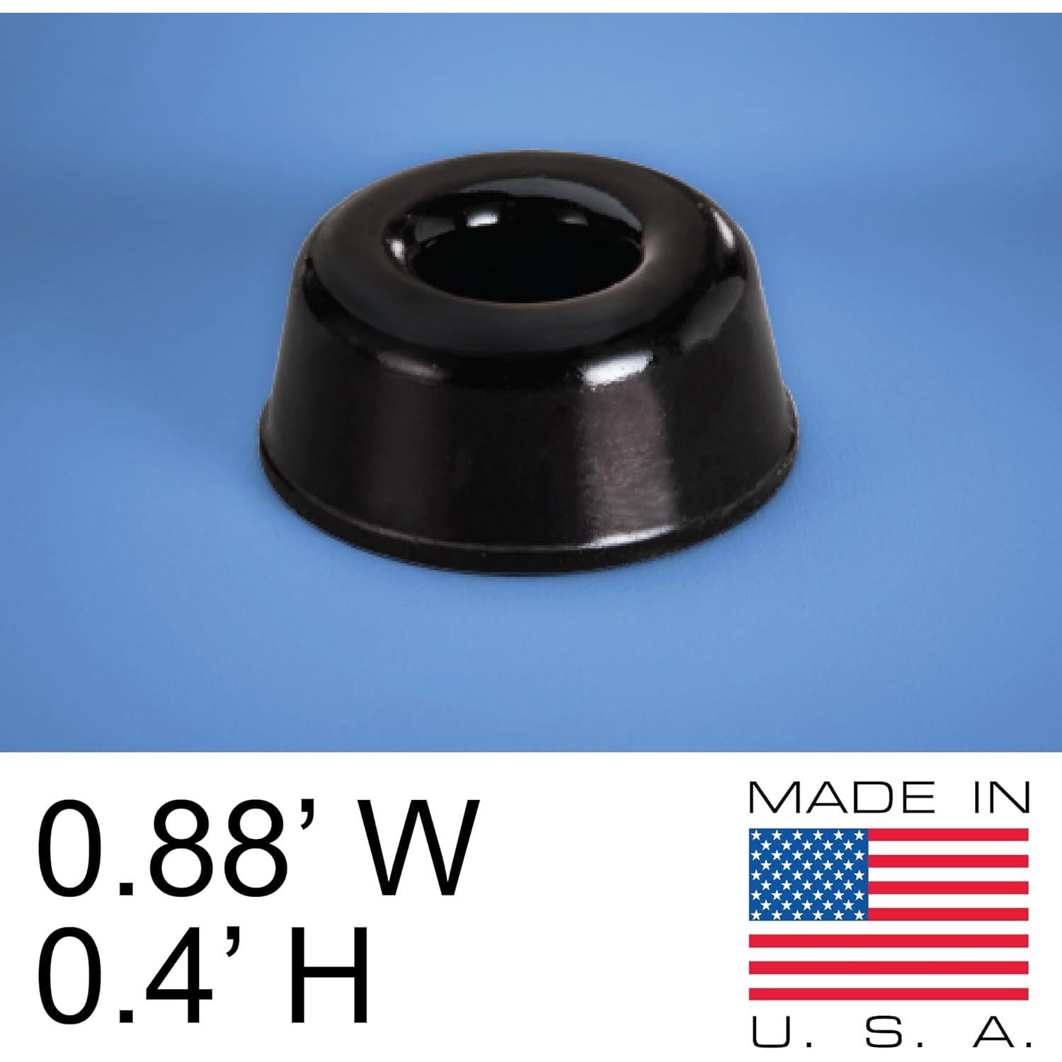 Topes de Puerta Autoadhesivos GorillaGrit - Juego de 12, Negro