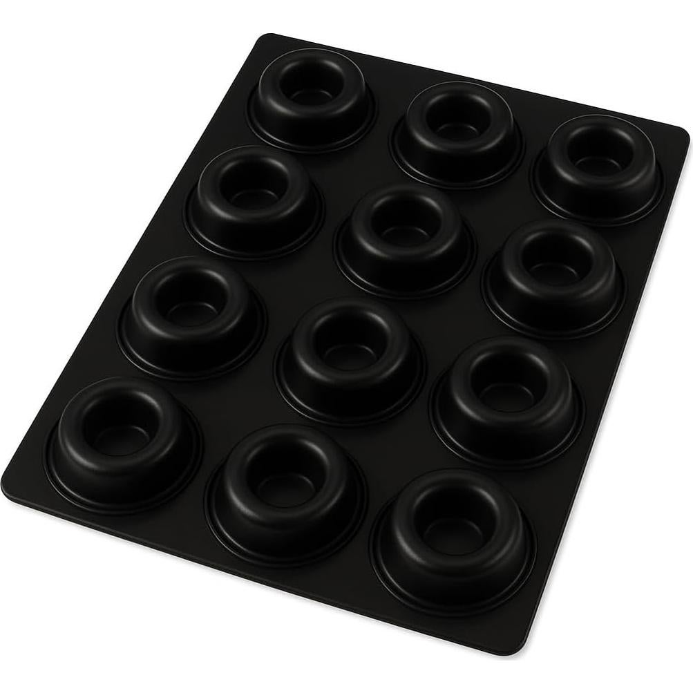 Topes de Puerta Autoadhesivos GorillaGrit - Juego de 12, Negro