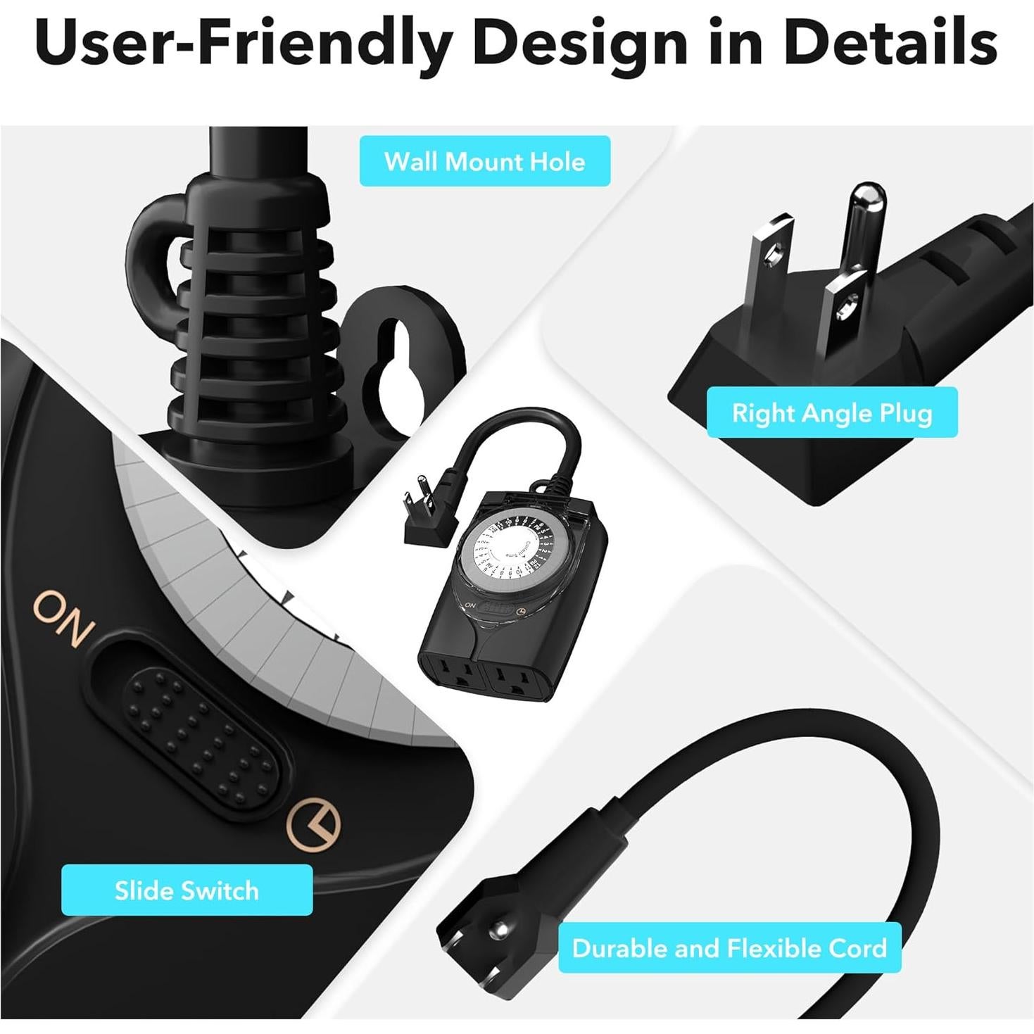 Temporizador Mecánico HBN para Exterior 24 Horas 15A