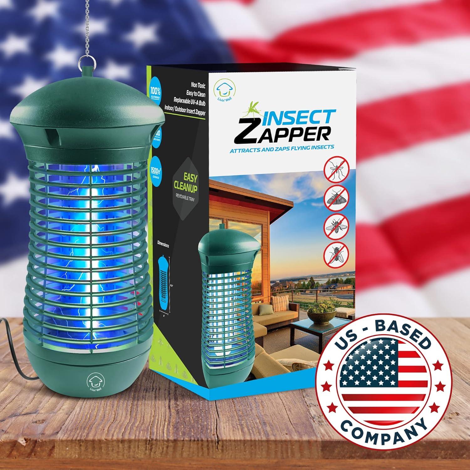 Zapper de Insectos Livin Well 4000V Verde 18W UVA para Hogar