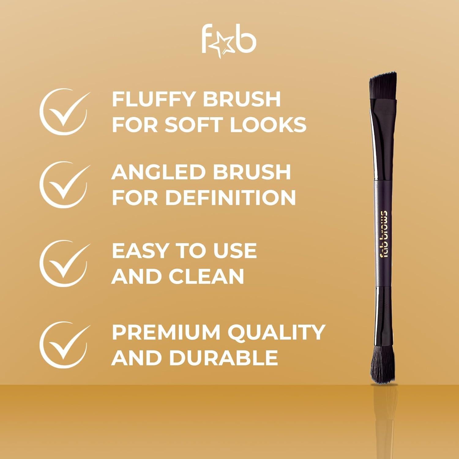 Brocha Aplicadora Doble Fab Brows - Vegana y Hipoalergénica