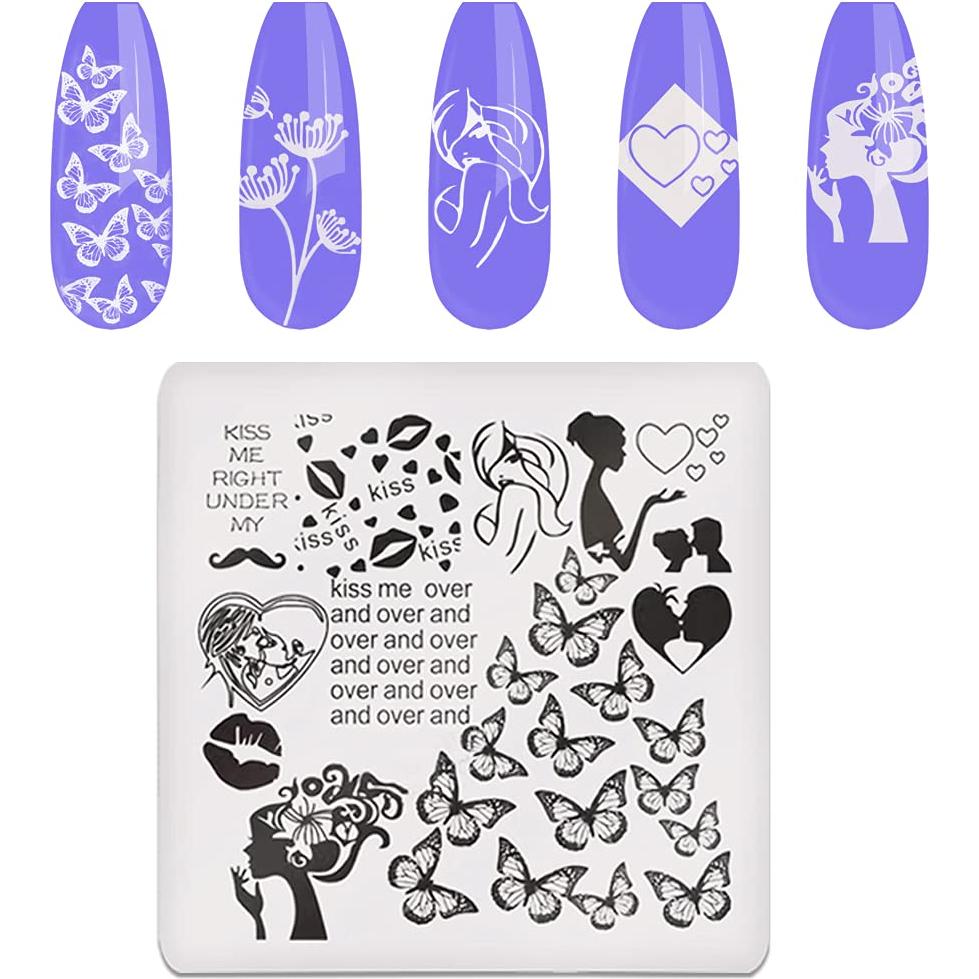 Kit de Estampado de Uñas MAXCICI 10 Placas + Estampador