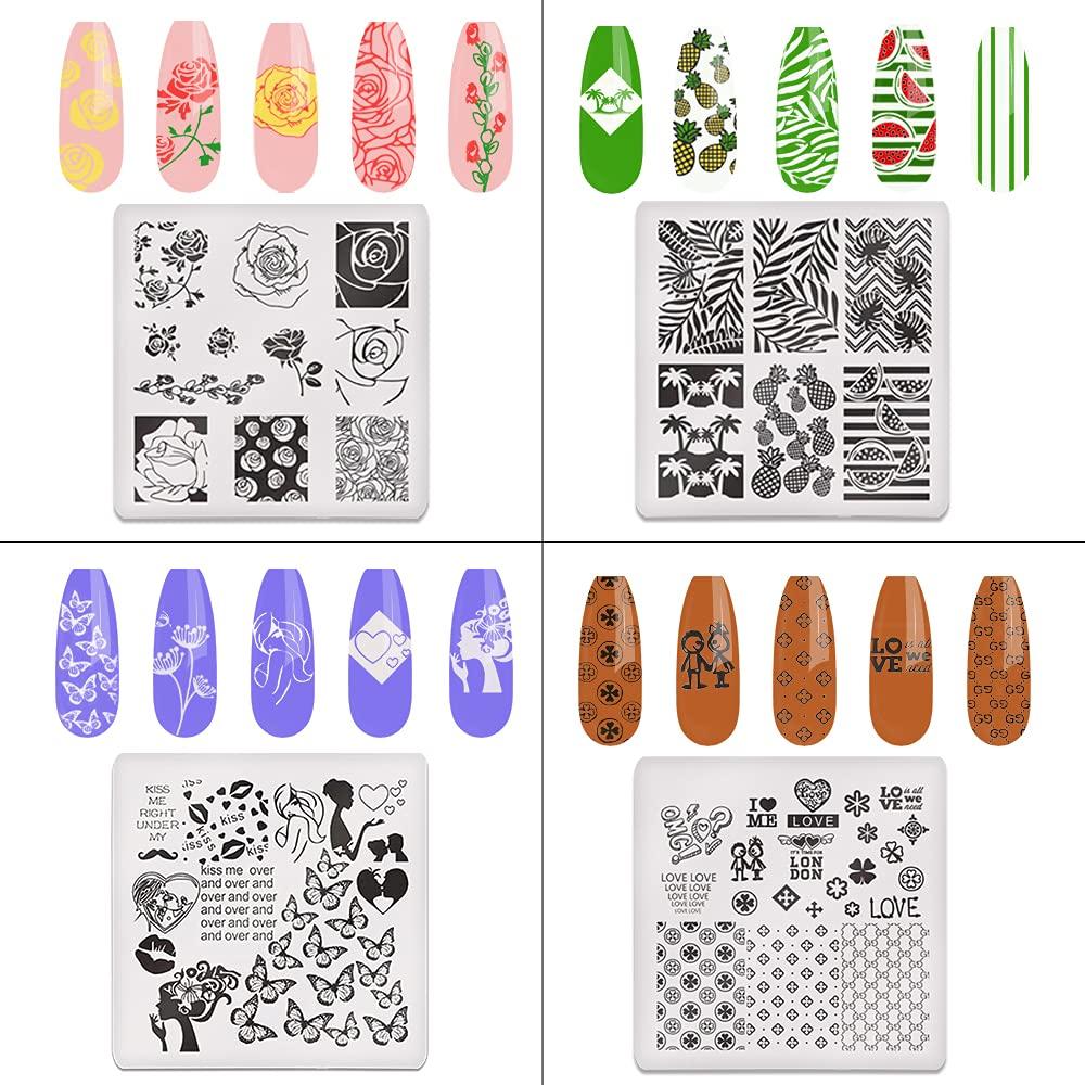Kit de Estampado de Uñas MAXCICI 10 Placas + Estampador