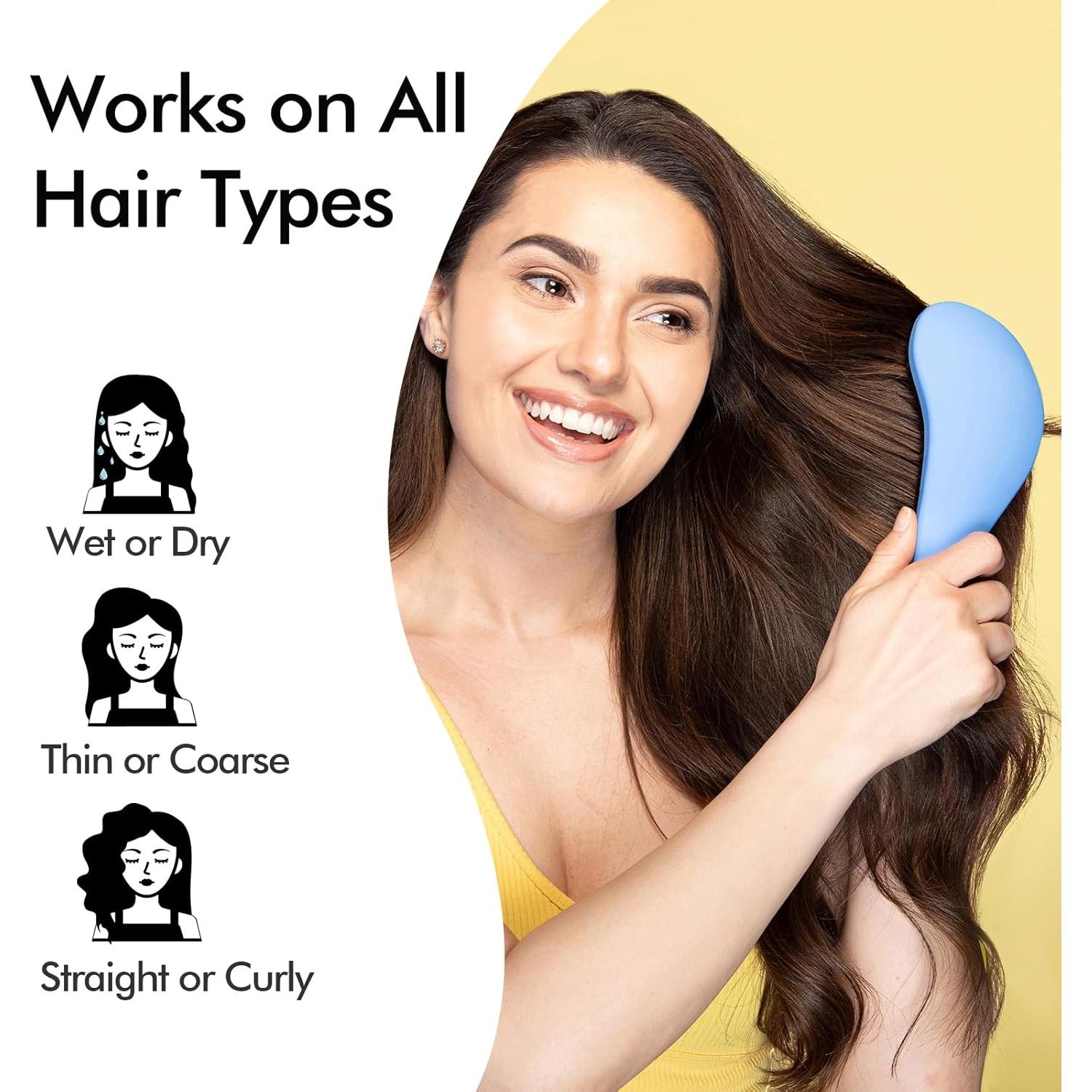 Cepillo Desenredante Ergonómico KISMETICS Azul 22x9.9cm