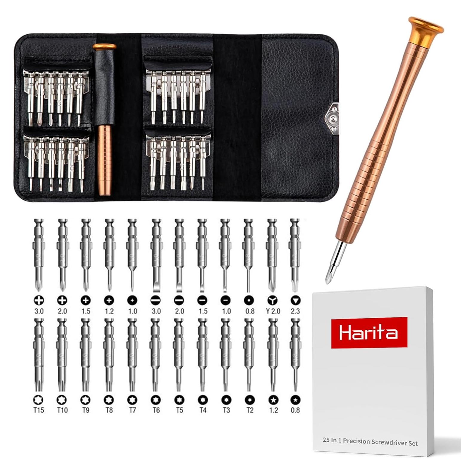 Juego de Destornilladores 25 en 1 Harita con Estuche