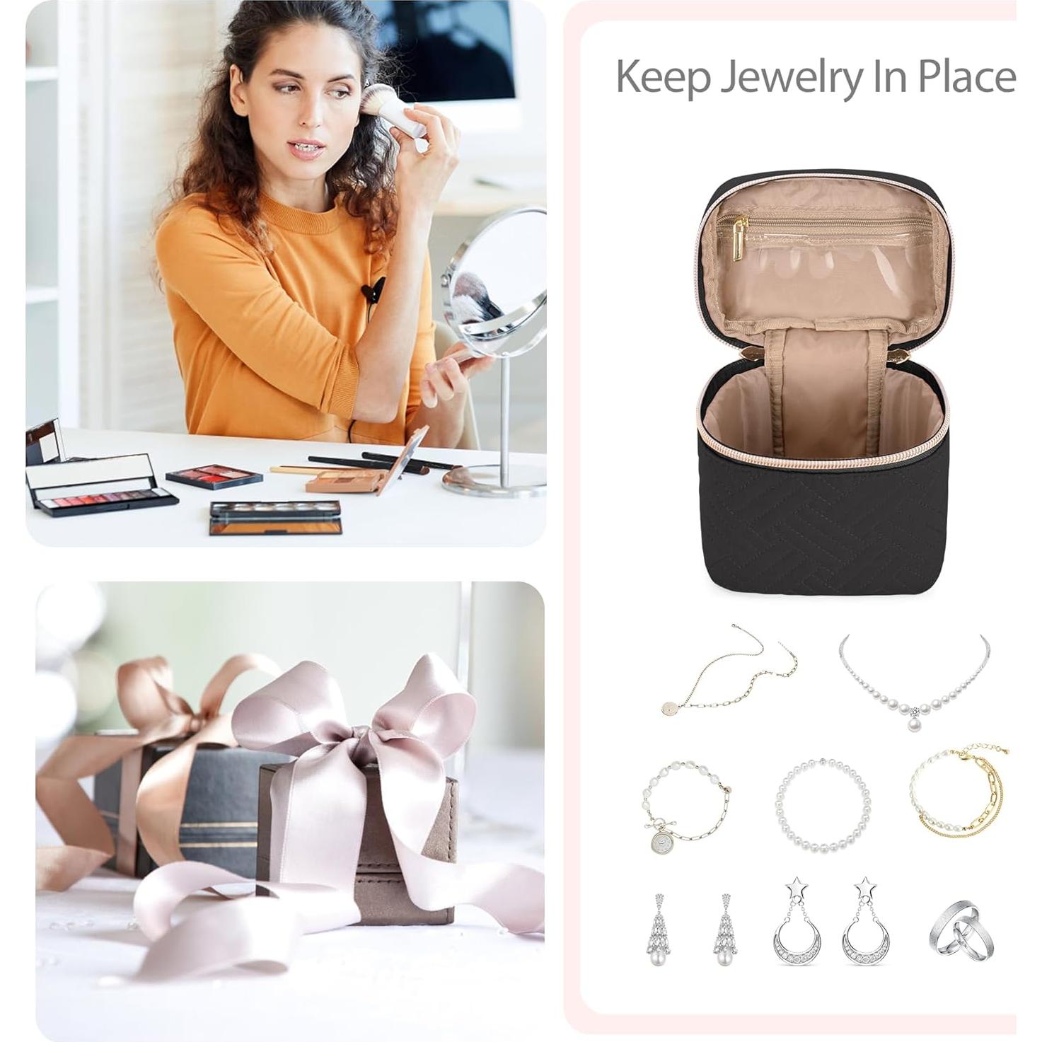 Organizador de Joyería Teamoy Negro con 6 Bolsas Pequeñas