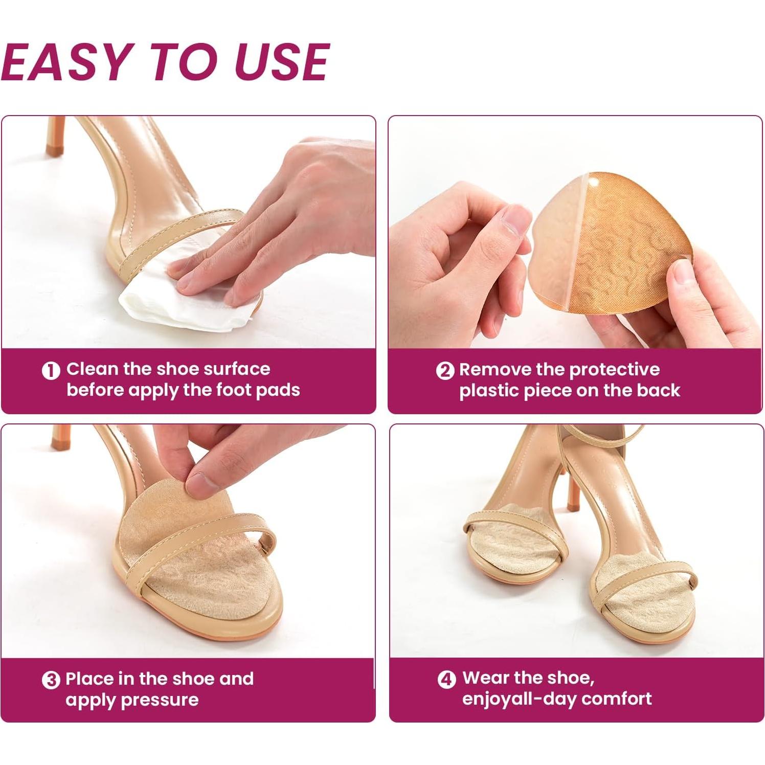 Almohadillas Metatarsales y para el Talón Bukihome - 4 Pares Beige